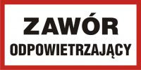 Tabliczka zawór odpowietrzający