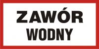 Tabliczka zaw贸r wodny
