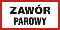 Tabliczka zaw贸r parowy