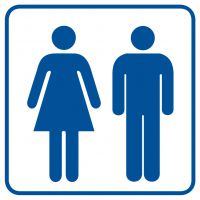 Znak toaleta damsko - męska