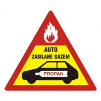 Naklejka auto zasilane gazem