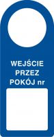 Zawieszka na klamkę wejście przez pokój nr