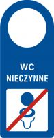 Zawieszka na klamkę WC toaleta nieczynne
