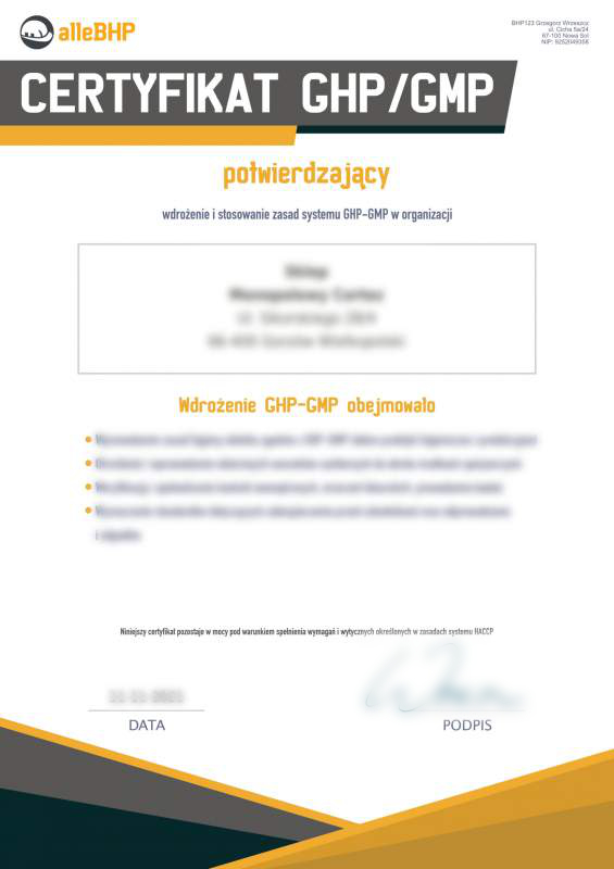 Cafe - Księga GHP-GMP dla cafe