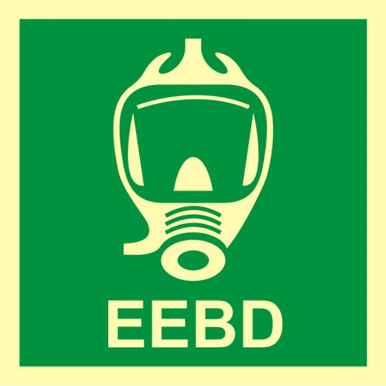 Znak morski - aparat oddechowy na wypadek sytuacji awaryjnych (EEBD)