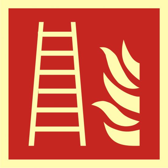 Znak przeciwpożarowy - drabina pożarowa 2