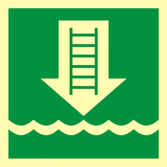 Znak morski - drabinka okrętowa lub inne zatwierdzone urządzenie 2