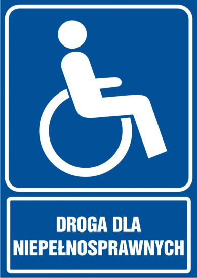 Piktogram - droga dla niepełnosprawnych 2