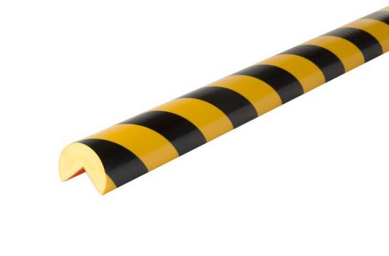 Elastyczny profil ochronny czarno - żółty typu A+ - 1m