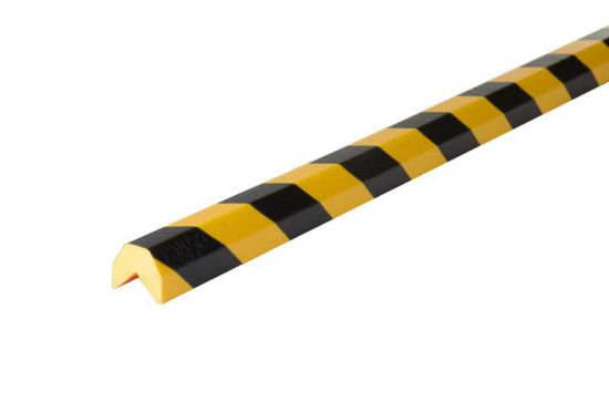 Elastyczny profil ochronny czarno - żółty typu AA - 1m