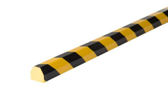 Elastyczny profil ochronny czarno - żółty typu CC - 1m