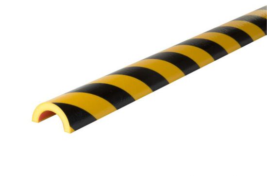 Elastyczny profil ochronny czarno - żółty typu R50 - 1m