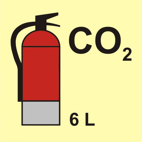 Znak morski - gaśnica (CO2 - dwutlenek węgla) 6L