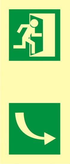 Znak ewakuacyjny - kierunek otwarcia drzwi 2