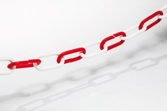 Łańcuch odgradzający czerwono - biały dł. 1m