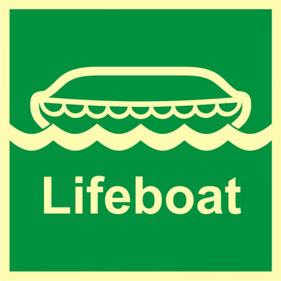 Znak morski - łódź ratunkowa