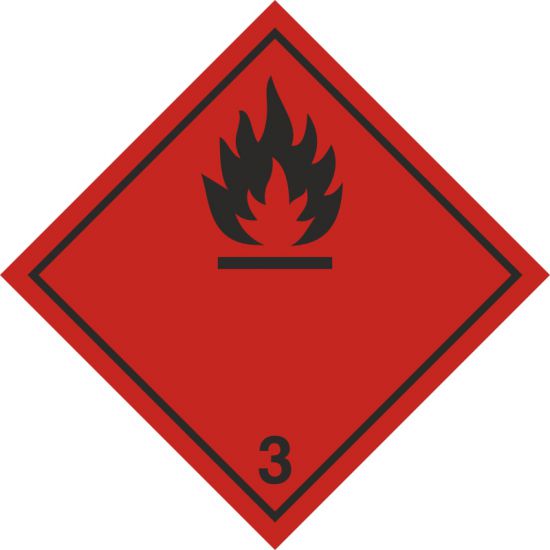 Znak BHP - materiały ciekłe zapalne