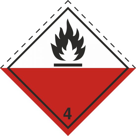Znak BHP - materiały samozapalne