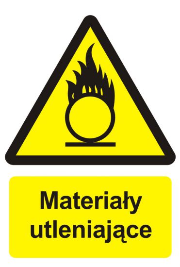 Znak przeciwpożarowy - materiały utleniające 2