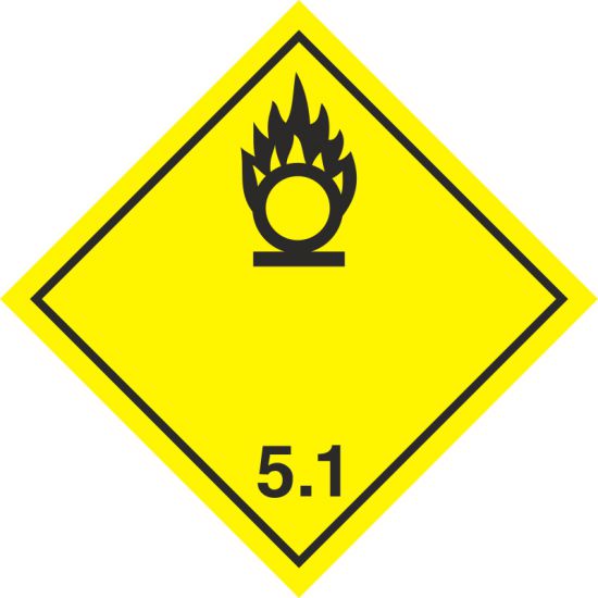 Znak BHP - materiały utleniające 3
