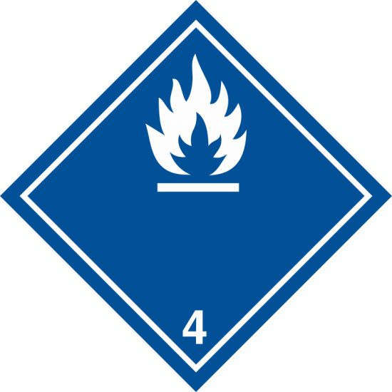 Znak BHP - materiały wytwarzające w kontakcie z wodą gazy zapalne 3