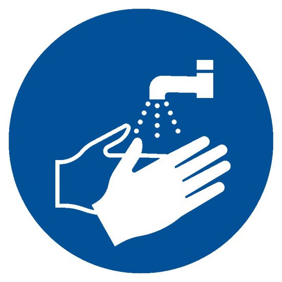 Znak BHP - nakaz mycia rąk