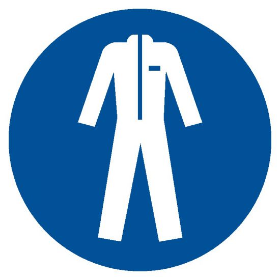Znak BHP - nakaz stosowania odzieży ochronnej