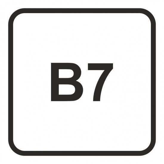Znak - B7 - olej napędowy - maksymalna zawartość biodiesla w paliwie dopuszczalna do użycia w pojeździe 7%