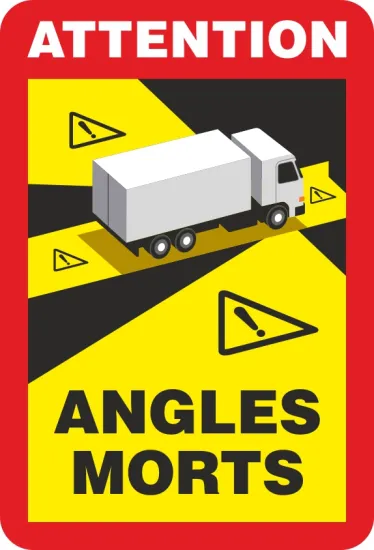 Naklejka martwe pole ATTENTION ANGLES MORTS