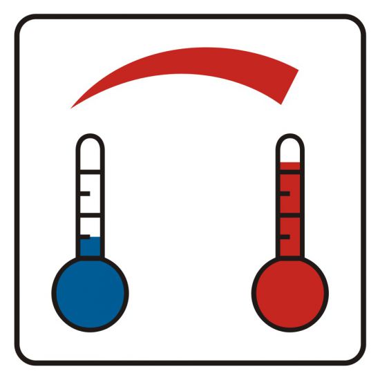 Znak - regulacja temperatury