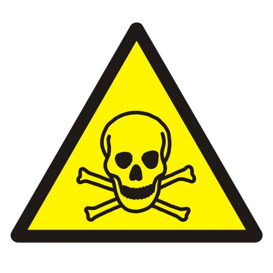Znak BHP - ostrzeżenie przed materiałami toksycznymi