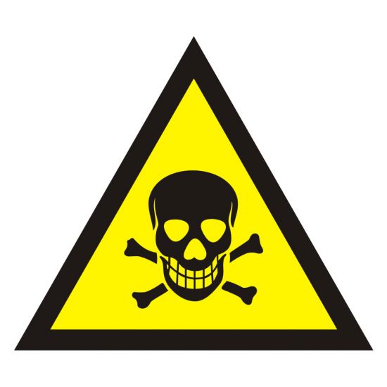 Znak BHP - ostrzeżenie przed substancjami toksycznymi