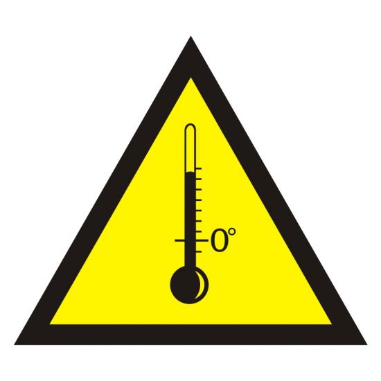 Znak BHP - ostrzeżenie przed wysokimi temperaturami