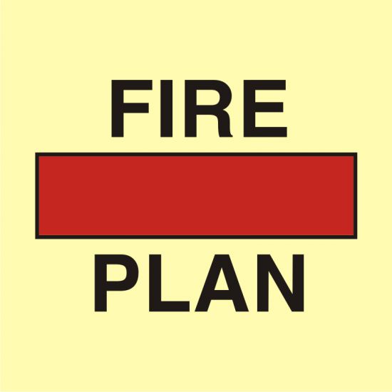 Znak morski - plan ochrony przeciwpożarowej w pojemniku