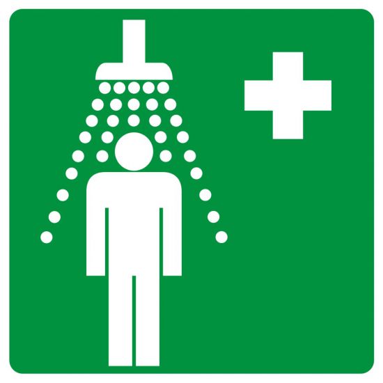 Znak BHP - prysznic bezpieczeństwa 2