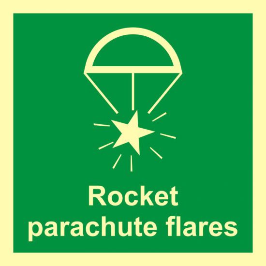 Znak morski - rakieta spadochronowa