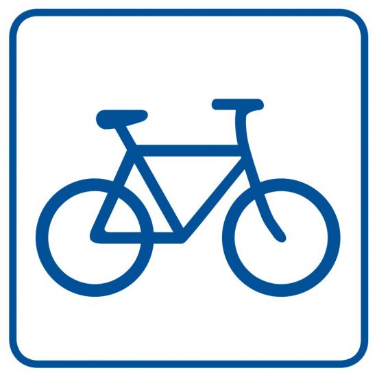 Piktogram - ścieżka dla rowerzystów (przechowalnia rowerów)