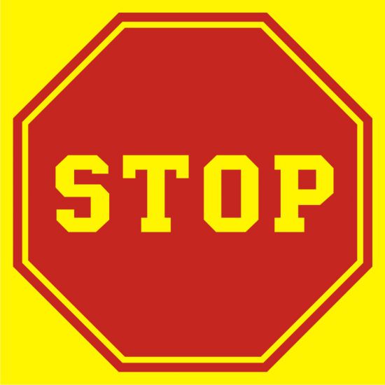 Znak - stop (do oznaczenia autobusu szkolnego)