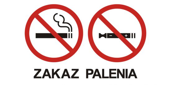 Znak BHP - zakaz palenia tytoniu i papierosów elektronicznych 1