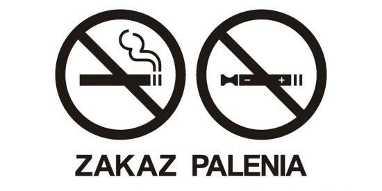 Znak BHP - zakaz palenia tytoniu i papierosów elektronicznych 2