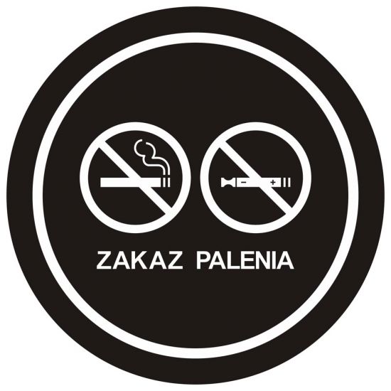 Znak BHP - zakaz palenia tytoniu i papierosów elektronicznych 4