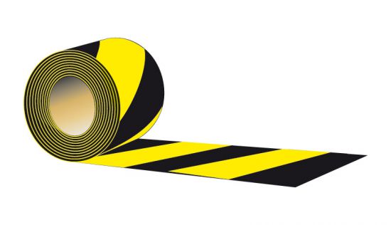 Taśma typ A - Dwustronna 8,5 cm x 100 mb - czarno - żółta