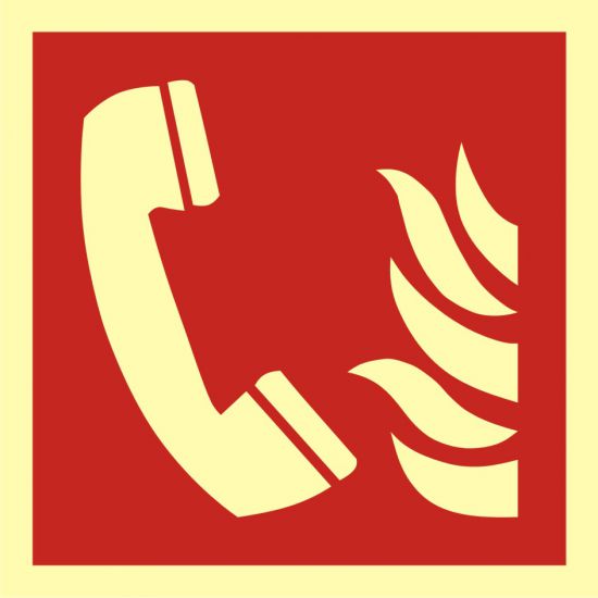 Znak przeciwpożarowy - telefon alarmowania pożarowego