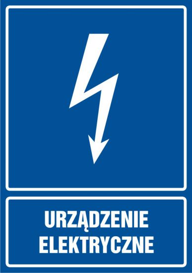 Znak elektryczny - urządzenie elektryczne - pionowy