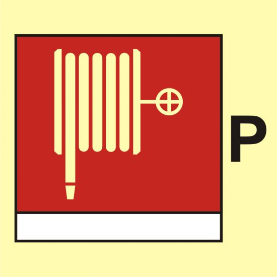 Znak morski - wąż i dysza pożarnicza (P - proszek)