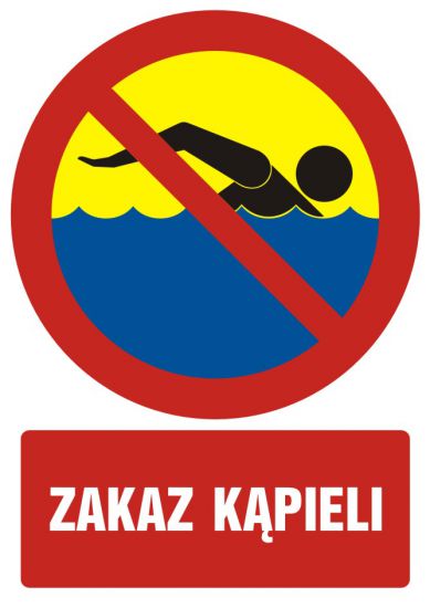 Tablica - zakaz kąpieli 2