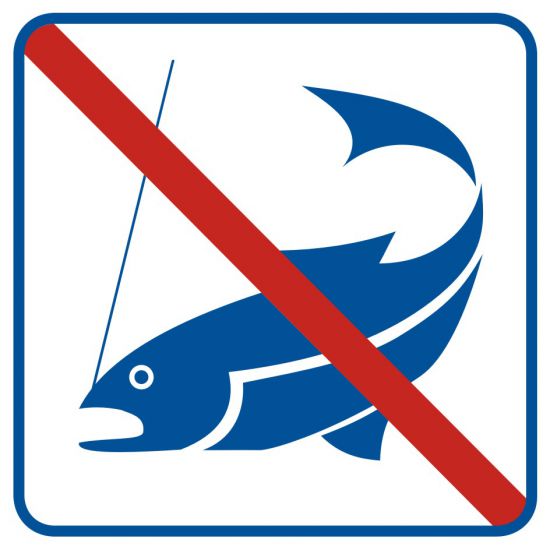 Piktogram - zakaz łowienia ryb 2