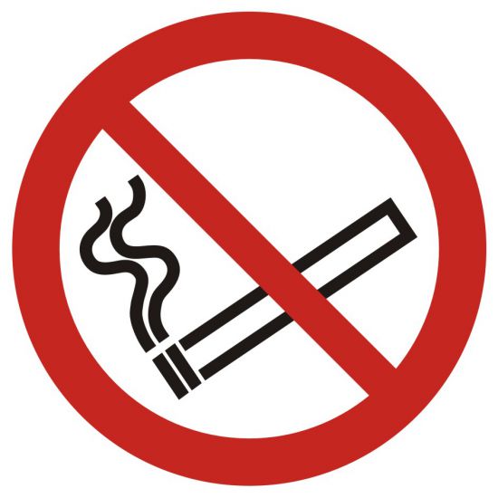 Znak BHP - zakaz palenia tytoniu