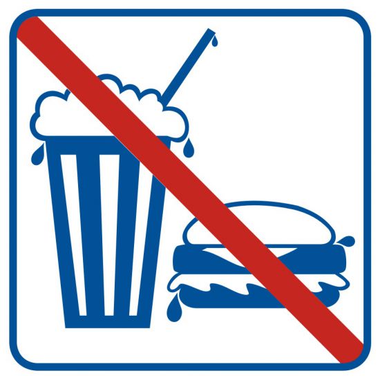 Piktogram - zakaz spożywania posiłków i napojów