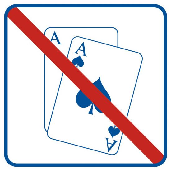 Piktogram - zakaz uprawiania gier hazardowych